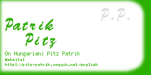 patrik pitz business card